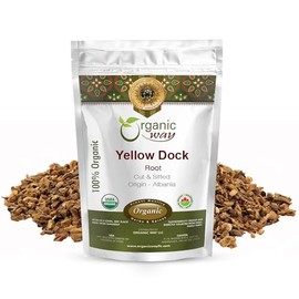Organic Way Yellow Dock Root Cut & Sifted (Rumex Crispus) - European Wild-Harvest | Organic & Kosher Certified | Vegan, Non GMO & Gluten Free | USDA Certified | Origin - Albania (2 Oz)