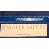 The Mosler Safe Co. Lettering Reproduction Sticker, Emblem, Decal