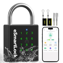 Heavy Duty Smart Padlock,Outdoor Combination Padlock with Key Code RFID