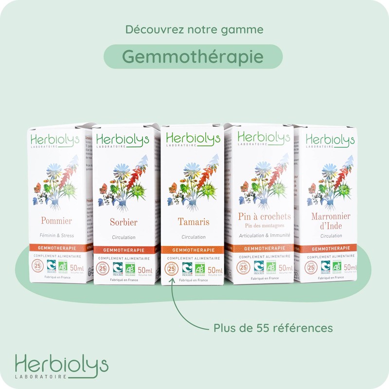 Herbiolys - Organic Apple Bud Macerate | Organic Gemmotherapy |