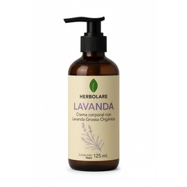 Herbolare Crema Corporal Natural de Lavanda Grosso Orgánica Francesa 125 ml | Hidratación y Sensación de Calma para Piel Sensible o Irritada | Ritual de Relajación | Uso Familiar | Sin Parabenos