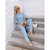difficort Womens 2 Piece Outfits Short Sleeve Lounge Sets Wide