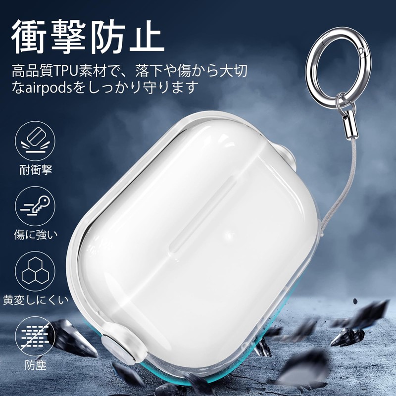 HEIGKOIK AirPods Pro 2 Case, Clear AirPods Pro 2nd Generation
