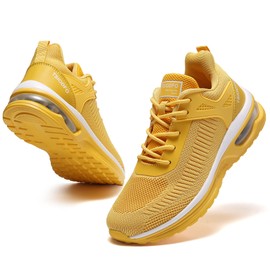 SKDOIUL Tenis deportivos para correr para mujer, Amarillo, 9.5 US