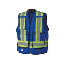 Pioneer Hi Vis FR Surveyor's Safety Vest - Flame Resistant ARC Rated - Reflective - for Men and Women - Royal Blue