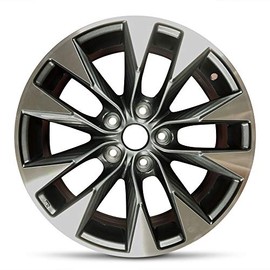 For 2015 Nissan Sentra 17 Inch Machined Black Steel Rim - OE Direct Replacement - Road Ready Car Wheel