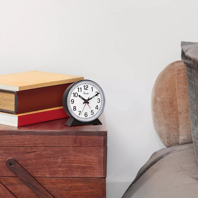 La Crosse Technology Equity Black Analog Wind Up Alarm Clock