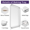TeamFar Toaster Oven Pan Set of 2, Stainless Steel Toaster