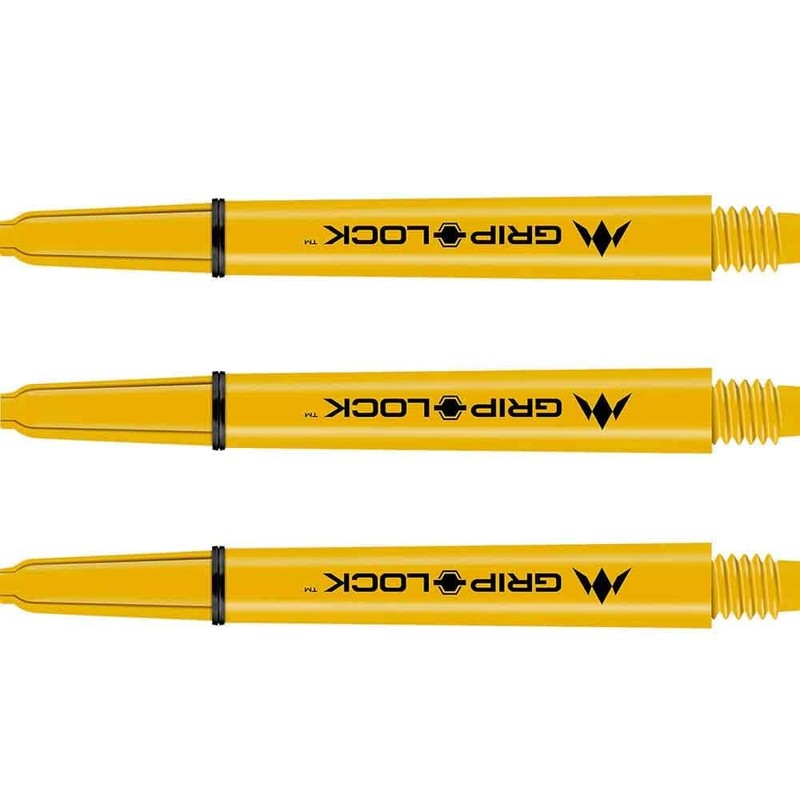 Mission Darts 5 x Yellow GripLock Shafts Medium Dart Stems
