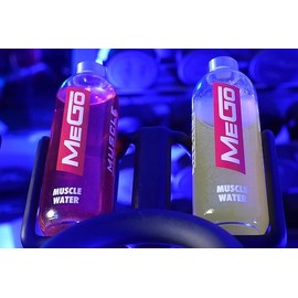 MEGO MUSCLEWATER 34oz Durable BPA-Free Reusable Glass Bottle with Extra-Wide Mouth, 100% Leak-Free Stainless Steel Cap, Eco Friendly