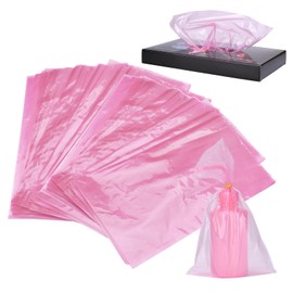 ATOMUS 250pcs Pink Tattoo Bottle Bag Tattoo Squeeze Wash Bottle Covers Sleeve 15x25.6cm Tattoo Accessories