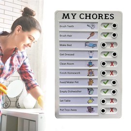 Memo Plastic Board, Checklist Board, My Chores/Rv Checklist RV Memo/Elder Care, Home Decor Accessories Portable Memo Plastic Board, Daily Affairs Checklist, Portable Kids/Elder Memo Checklist, Detachable Creative Memo Pad, My Chores List,Planner Checklis