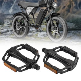 YIBEICO Upgraded Foot Pedals for Ridstar Q20, Upgraded Aluminium Non-Slip Foot Pedals Foot Pegs Flat Pedals for Ridstar Q20/Q20 PRO/H20 PRO/ H26 PRO(Black)