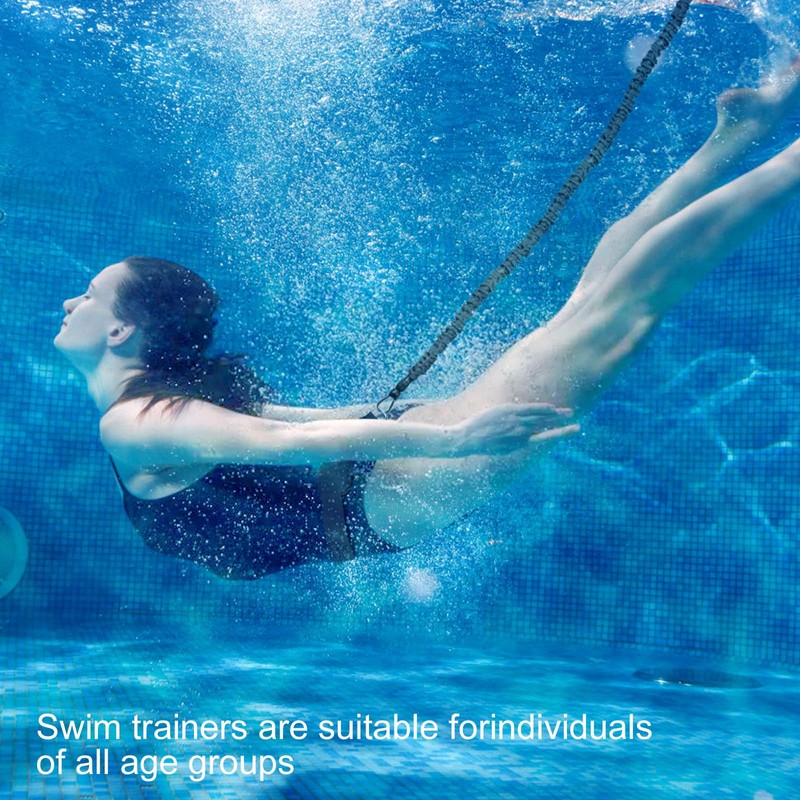 Swimming Training Belt, 2.5-7.5M Adjustable Swimming Resistance Bands, Static Swimming