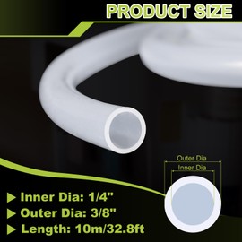 METALLIXITY Silicon Tubing(1/4" ID x 3/8" OD x 32.8Ft), Pure Silicone Hoses High Temp - for Printer, Hot Water Dispenser, Engine, Brewing, Fish Tank Air Pump, Pump Transfer, Clear