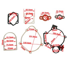 HGC Gasket Set & 3 Chain Master Link for 49cc 66cc 80cc 2 Stroke Engine Motorized Bicycle Bike