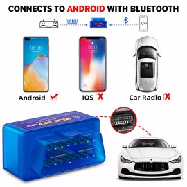 KINGBOLEN ELM327 OBD2 Bluetooth Diagnostic 12V Engine OBDII Car Auto Diagnostic Scanner
