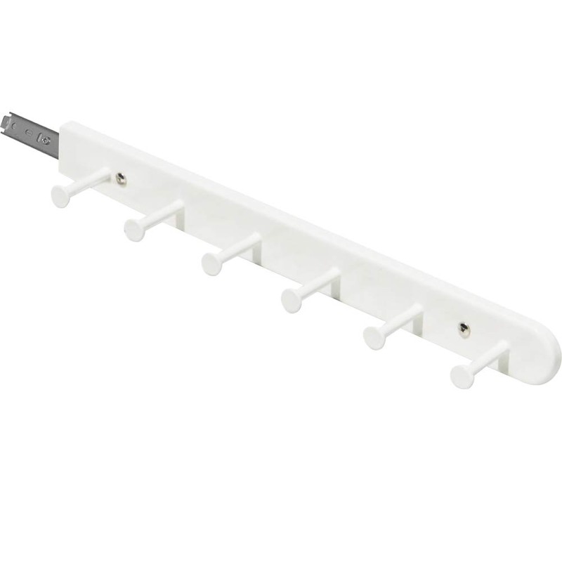 Kelendle Extendable Sliding Wardrobe Hook Rail with Hardware Pull Out