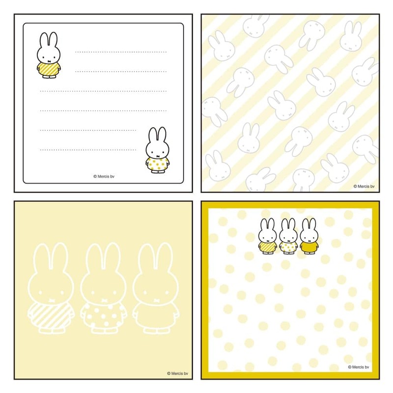 Green Flash Miffy Memo Pad Square Gold GMB-002