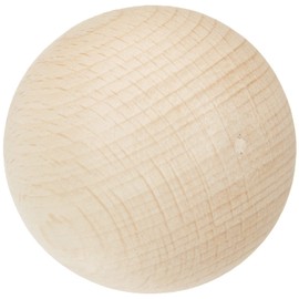 Rayher Set of 2 Wooden Balls for Crafts and Model Making, Solid Wood Ball Made of Natural Beech Wood, Diameter 5cm, 6252800