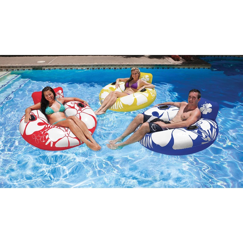 Poolmaster Day Dreamer Swimming Pool Inner Tube Lounge, Red ,50"