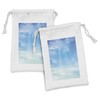 Ambesonne Blue Fabric Pouch Set of 2, Open Blue Skies