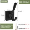 TOFIIGREM Black Wall Hooks Coat Hooks, Mudroom Hooks Bathroom Hallway