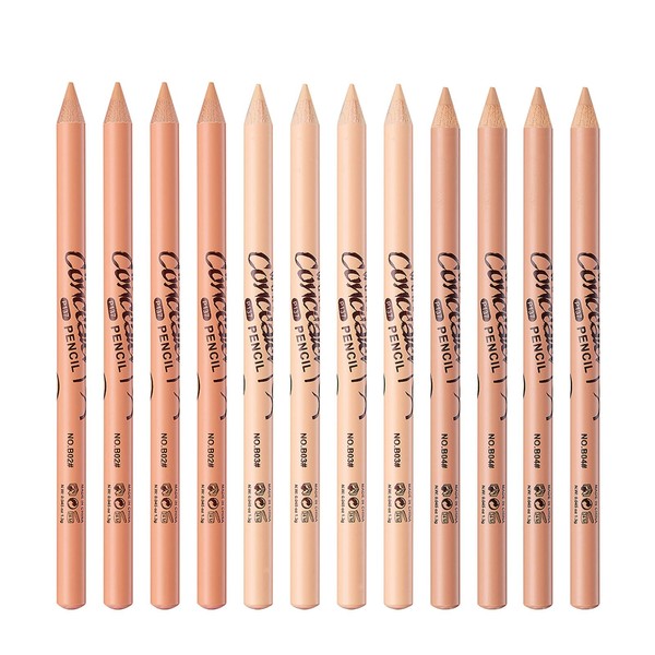 12 Pcs Wonder Concealer Pencil，3 Colors Face Concealer Pencil，Evens Out