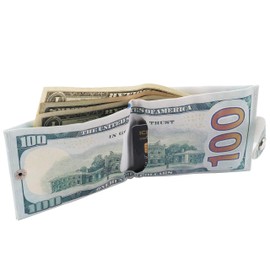 Adam Victor Minimalist Slim Wallet for Men- US Dollar Bill Wallet Credit Card Photo Holder Bifold- Zipper Design