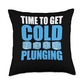 Time To Get Cold Plunging Ice Bath Throw Pillow