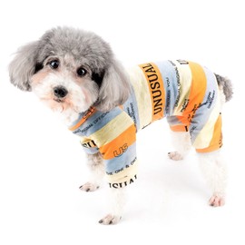 ZUNEA Dog Clothing, Spring/Summer, Romper, Small Dogs, One-piece Pajamas, Soft, Cotton, Stylish, Cute, Loungewear, Sleepwear, Border Pattern, Pet Dog Wear, Clothes, Cute, T-shirt, Puppies, Cats,
