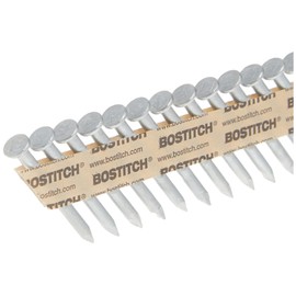 BOSTITCH Framing Nails, Paper Tape Collated, Galvanized Metal Connector, 1-1/2-Inch x .131-Inch, 1000-Pack (PT-MC13115G-1M)