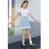 SANGTREE - Minifalda plisada para mujer con cómoda falda elástica