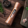 Wooden Salt and Pepper Grinder Set with Tray, 8 Inch