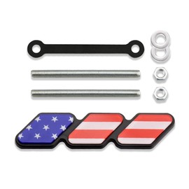 Tri-Color Grille Badge Emblem, Front Grill Emblem, 3-Color Upgrade Emblem, Car Decoration Accessories Grille Insert Trims Fit for Tacoma 4Runner Tundra Sequoia Rav4 Highlander