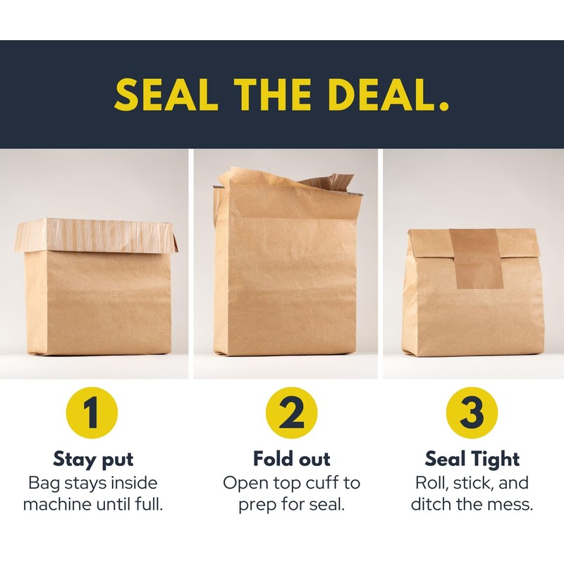 Wenses Trash Compactor Bags for Kitchen (12-Pack), 25% Thicker Kraft