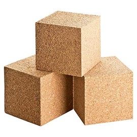 Cork Cube 10 x 10 x 10 cm | Pressed Cork Cube Made of Natural Cork from Portugal | Cork Block for Crafts, DIY, Model Building, DIY, Decoration and Terrarium Accessories