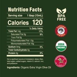 Pompeian USDA Organic Robust Extra Virgin Olive Oil, Contains Polyphenols, First Cold Pressed, Full-Bodied Flavor, Perfect for Salad Dressings & Marinades, 32 FL. OZ