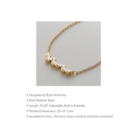 Bryan Anthonys Mom Necklace, 14K Gold Necklace for Women, Pendant, Adjustable Length