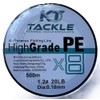 KT Tackle Fishing Line 20lbs, 8 strand braid, 500m, 0.18mm