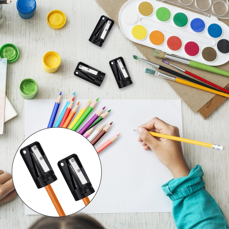 Pack of 3 Pencil Sharpener, Pencil Sharpener, Thick and Thin