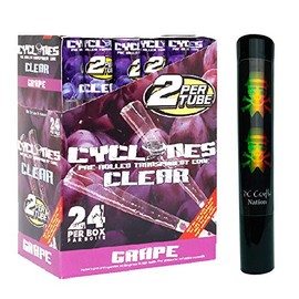 DC Crafts Nation Pop Lid Protector with Cyclones Clear Grape 24 Count Box - Rasta Skull