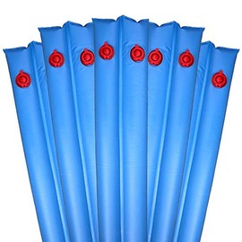 Pool Mate 10 ft. 5-Pack Deluxe Blue Double Chamber Pool Water Bags, .42 MM Thick Vinyl, Cover Weights, Water Tubes