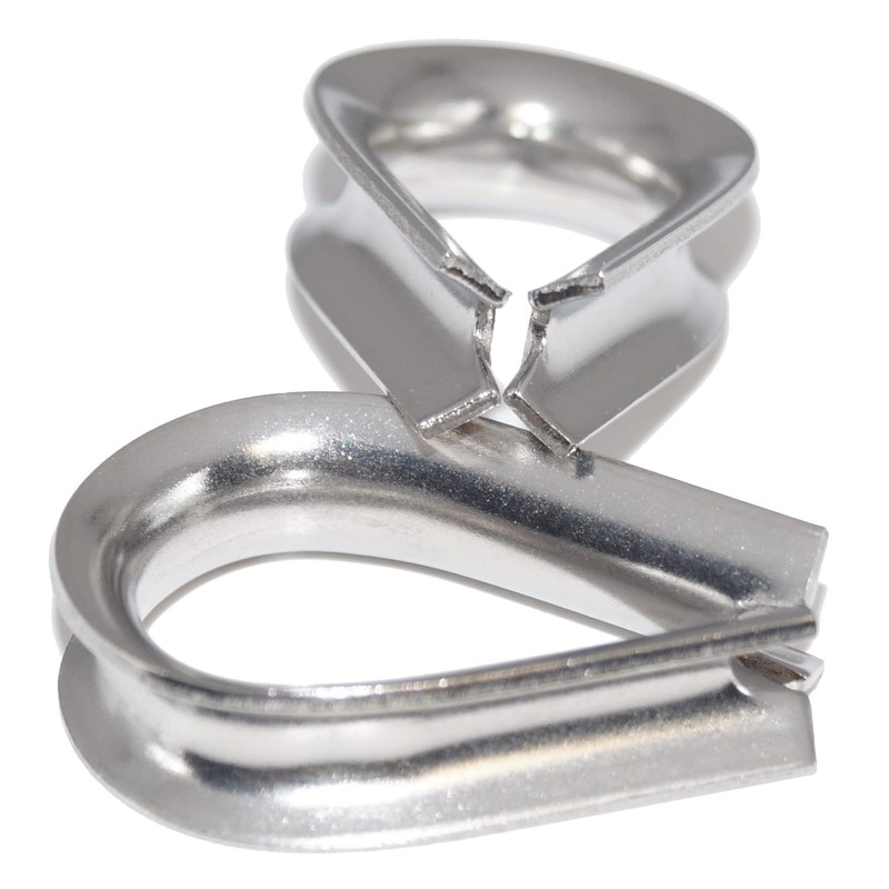 Thimble for Wire Rope 8 mm Pack of 2 Stainless