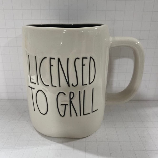 Rae Dunn LICENSED TO GRILL Mug - Maroon - Ceramic
