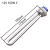 DERNORD 12V 150W Immersion Heater Submersible Water Heater Element Stainless