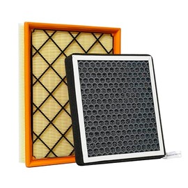 SCREW RHINO Engine Air Filter&Cabin Air Filter Combo Pack-Compatible with Ford Transit-150 Transit-250 Transit-350 Transit-350 HD 2015 2016 2017 2018 2019 3.2L 3.5L 3.7L-BK2Z19N619A&CA11946