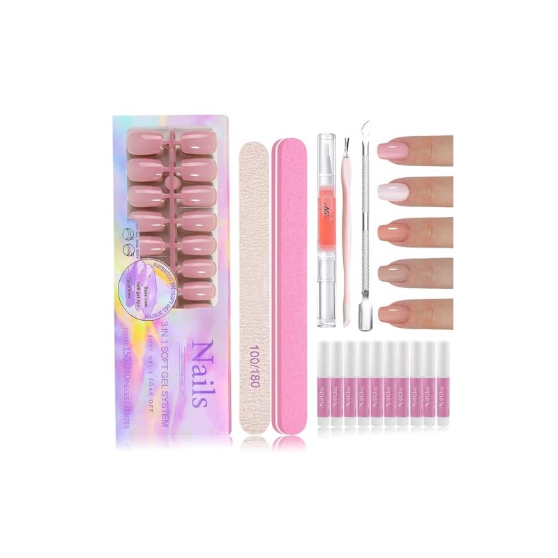 Virellay 150 Pieces False Nails for Sticking Kit - Fake