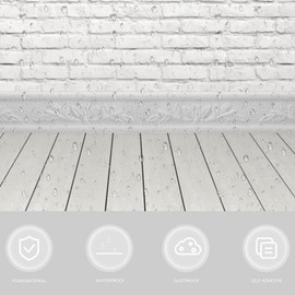 Ciieeo 2 Rolls Self Adhesive Foam Molding Trim Wallpaper Border 3D Flexible Wall Lines Wallpaper Border Stickers for Home Hotel DIY Basebord Trim