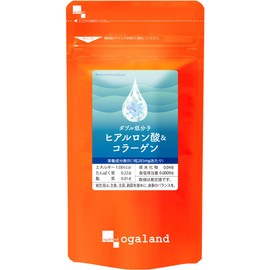 Ogaland W Low Molecule Hyaluronic Acid & Collagen (180 Capsules / Approximately 3 Month Supplement), Supplement (Contains Hyaluronic Acid, Collagen), For Those Concerned About Beauty Support
